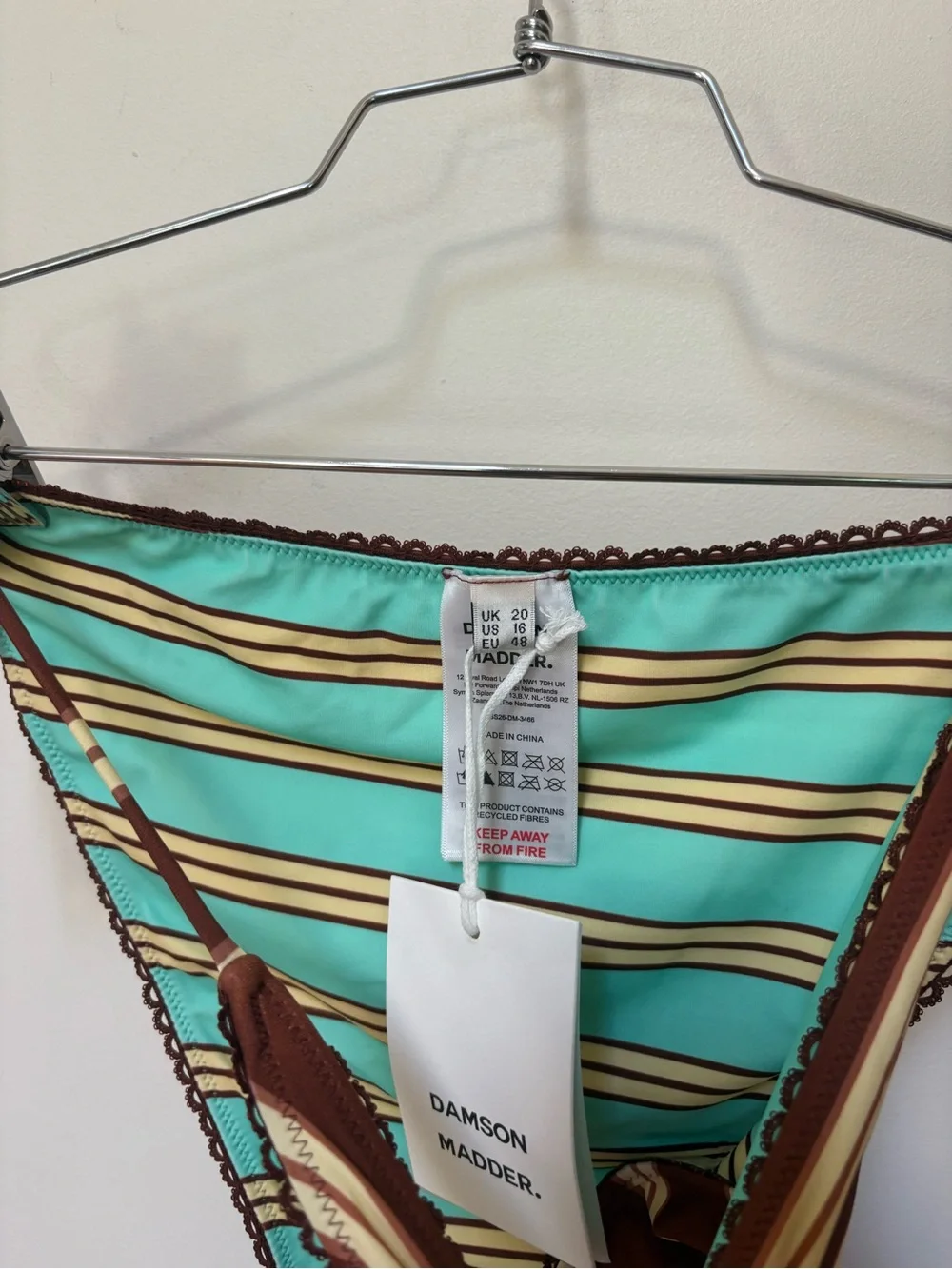 NWT Damson Madder Trudi Reversible Bikini Bottom Size 16 US